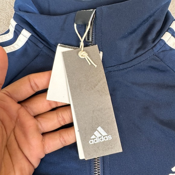 NWT Adidas Designed 2 Move Track Jacket Womens S Blue Full Zip Running Athletic - Picture 4 of 11